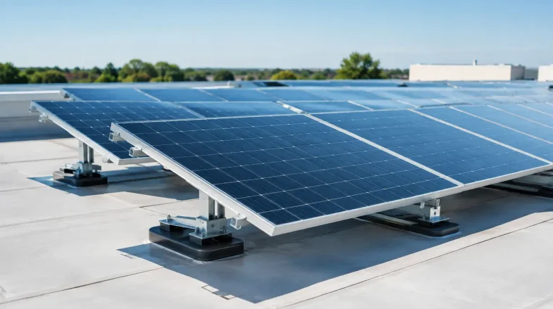Preassembled Commercial Solar Racking That Protects Roofs