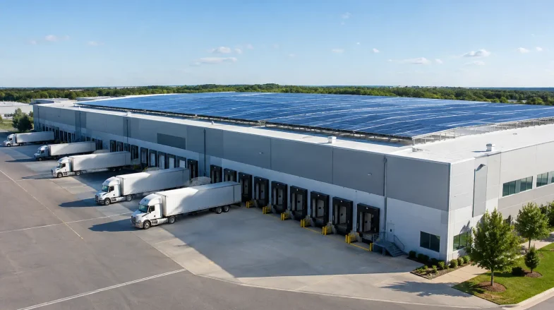Distribution Center Photovoltaics Without Roof Risk